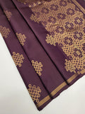 VSS531 - wine color body, pallu , blouse pure silk saree