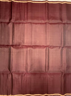 VSS509 - brown color body, pallu , blouse pure silk saree