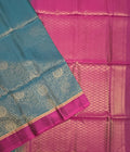 VSM259 - peacock blue color body , purple color pallu , blouse&nbsp;