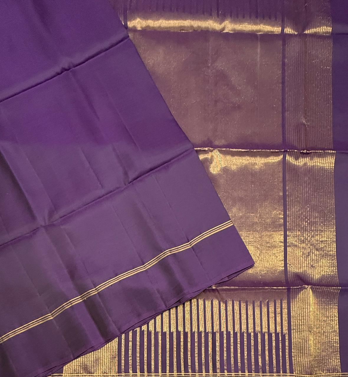 VSM3 - violet color body, pallu , blouse