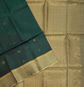 VSM40 - peacock green color body , beige with black color pallu , blouse&nbsp;