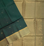 VSM40 - peacock green color body , beige with black color pallu , blouse&nbsp;