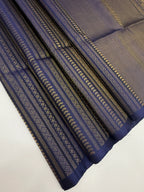 VSA601 - navy blue color body, pallu , blouse pure silk saree
