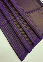 VSA633 - violet color body, pallu , blouse pure silk saree